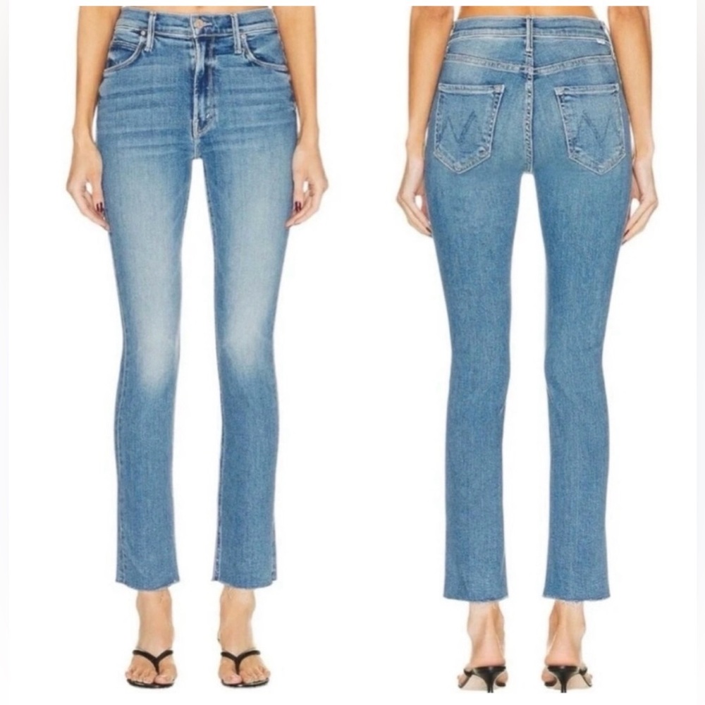 MOTHER the Mid-Rise Dazzler Ankle Fray Riding the Cliffside 28 NWT